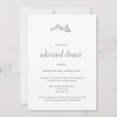 Dîner de répétition de branche grise invitations (Devant)