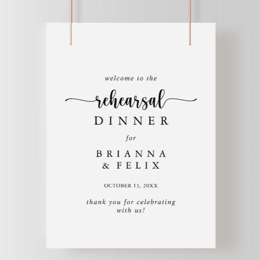 Dîner de répétition de calligraphie Affiche de bie