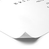 Dîner de répétition de calligraphie chic Affiche d (Coin)