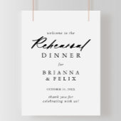 Dîner de répétition de calligraphie chic Affiche d