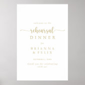 Dîner de répétition de calligraphie d'or Affiche d (Devant)