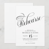 Dîner de répétition de calligraphie Invitation (Devant / Derrière)