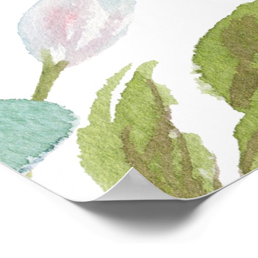 Dîner de répétition de calligraphie verte Affiche  (Coin)