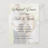 Dîner de répétition de carte postale mariage Invit (Devant)