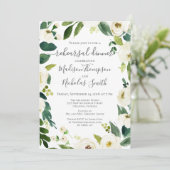Dîner de répétition de fleurs blanches Invitations (Debout devant)