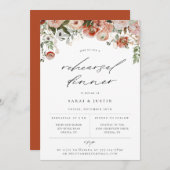 Dîner de répétition de fleurs d'automne Invitation (Devant / Derrière)