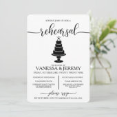 Dîner de répétition de gâteau mariage Invitation (Debout devant)