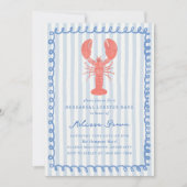 Dîner de répétition de homard nautique Invitation (Devant)