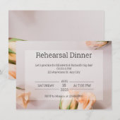 Dîner de répétition de la carte du boîtier élégant (Devant / Derrière)