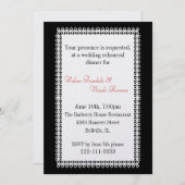 Dîner de répétition de mariage élégant Invitation (Devant / Derrière)