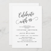 Dîner de répétition de mariage, Invitation simple (Devant / Derrière)