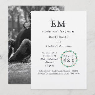 Dîner de répétition de Noël rustique Invitations A