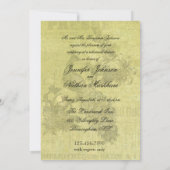 Dîner de répétition de paon vintage Invitation (Dos)