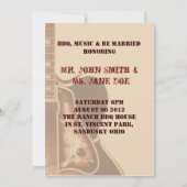 Dîner de répétition de pays de l'Ouest Invitation (Dos)