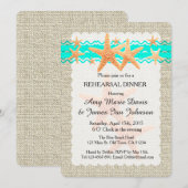 Dîner de répétition de plage Starfish invitations (Devant / Derrière)