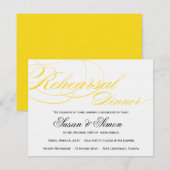Dîner de répétition de script élégant Invitation J (Devant / Derrière)
