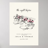 Dîner de répétition de table moderne Affiche de bi (Devant)
