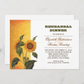 dîner de répétition de tournesol invitation (Devant / Derrière)