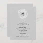 Dîner de répétition de Tulip Blanche Invitation (Devant / Derrière)