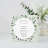 Dîner de répétition de verdure chic Invitation (Debout devant)