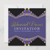Dîner de répétition décorative violet Invitations (Devant)