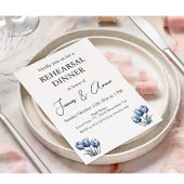 Dîner de répétition Delft Blue Tulip Invitation