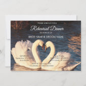 Dîner de répétition des cygnes blancs Invitation (Devant)