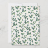 Dîner de répétition d'Eucalyptus Wreath Invitation (Dos)