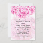 Dîner de répétition d'hydrangea rose invitations h (Devant)