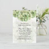Dîner de répétition d'hydrangea vert invitation hy (Debout devant)