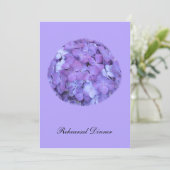 Dîner de répétition d'Hydrangea violet Invitation (Debout devant)