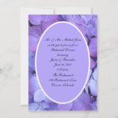 Dîner de répétition d'Hydrangea violet Invitation (Dos)