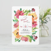 Dîner de répétition du cadre floral Invitation (Debout devant)