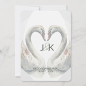 Dîner de répétition du Mariage de cygne Invitation (Devant)