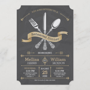 Dîner de répétition du tableau de bord Invitation