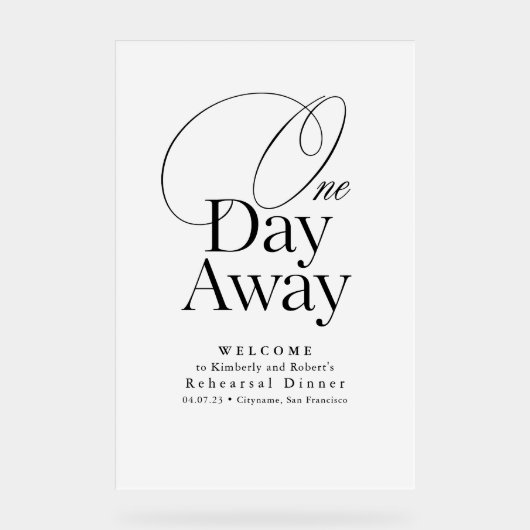 Dîner de répétition élégant Bienvenue blanc (Recto)