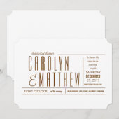 Dîner de répétition élégant et moderne Invitation (Devant / Derrière)