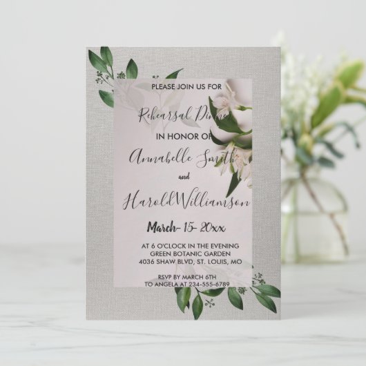 Dîner de répétition élégant Invitation (Debout devant)