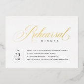 Dîner de répétition élégant Invitation Real Gold F (Recto)