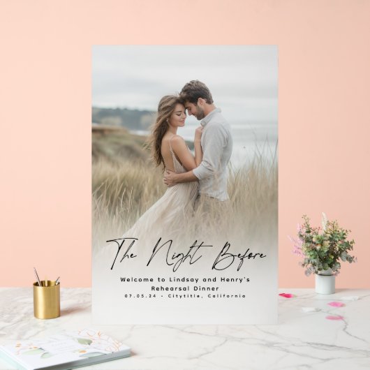 Dîner de répétition élégant moderne Affiche de bie (Mariage)