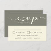 Dîner de répétition élégant RSVP (Devant / Derrière)