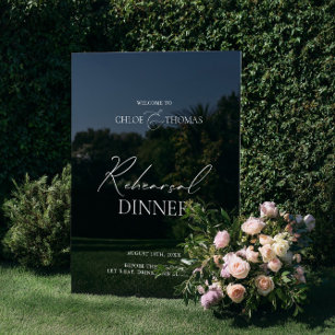 Dîner de répétition en acrylique noir Affiche de b