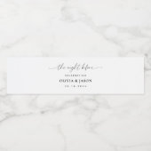 Dîner de répétition Étiquette bouteille, La nuit a (Étiquettes simples)