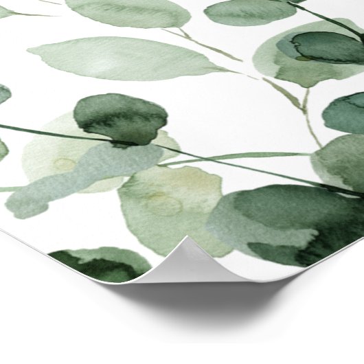 Dîner de répétition Eucalyptus Affiche de bienvenu (Coin)