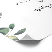 Dîner de répétition Eucalyptus vert Affiche de bie (Coin)