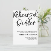 Dîner de répétition Faire-part de mariage noir et  (Debout devant)