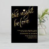 Dîner de répétition Faire-part de mariage noir et  (Debout devant)