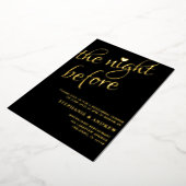 Dîner de répétition Faire-part de mariage noir et  (Rotation)