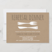 Dîner de répétition Faux Kraft Invitation (Devant)