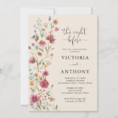 Dîner de répétition Fleur sauvage Boho Invitation (Devant)